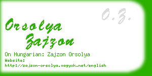 orsolya zajzon business card